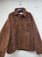 Topman Brown Teddy Jacket Coat