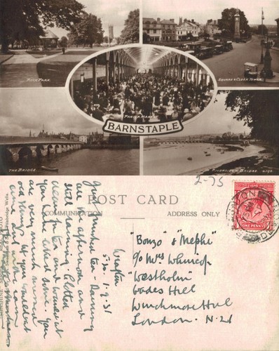 Vintage postcard barnstaple - vintage,