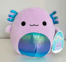Squishmallow Monica The Axolotl 8” BNWT Purple Rainbow Axolotl Axo Plush Soft