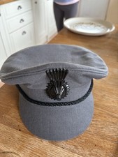 Men's Light Grey Formal Wool Driver Chauffeur Cap