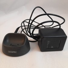 Charger Cable And Charging Base. Old Style Alcatel One Touch Easy Mobile. Used