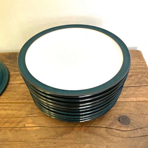 Denby green white stoneware - green, &