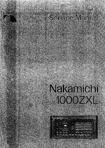 Service manual for nakamichi - manual,