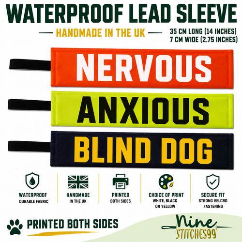 Personalised dog lead sleeve - lead,