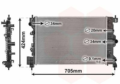Radiator fits chevrolet trax - radiator,