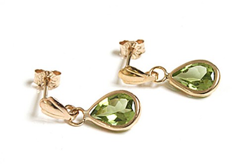 9ct gold peridot teardrop - 9ct,