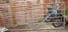 7 Bar Galv Metal Field Gate 8' 10" X 3'9" C/W SPRING BOLT AND 1 RING HINGE