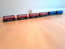 Hornby Railways Plank Wagons with coal loads x6 + British Steel .. OO Gauge