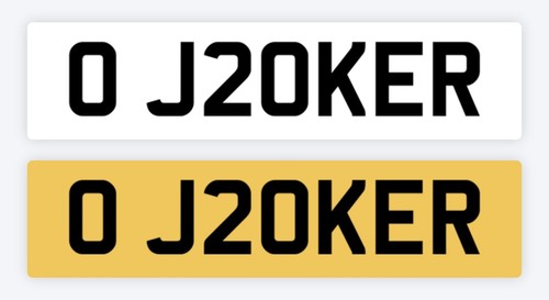 Joker private number plate - joker,