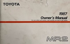 1987 TOYOTA MR2 Owners Manual