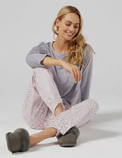 Carole Hochman Velvetsoft Cowl Neck Tunic and Legging pjs Set  small New QVC
