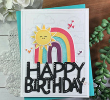 Happy birthday Letters Metal Cutting Dies Stencil Scrapbooking Embossing Craft