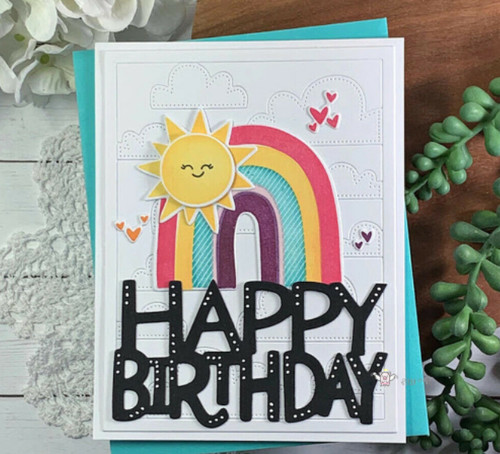 Happy birthday letters metal - letters,