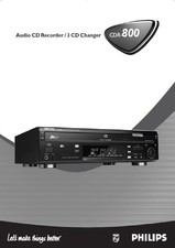 Philips CDR 800 Audio CD Player Recorder Operating Instruction - USER MANUAL