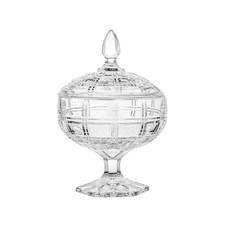 Footed Glass Candy Jar with