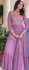 Purple Synthetic Anarkali