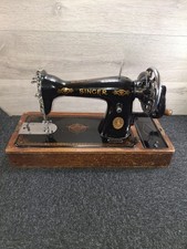 Singer 1940's Hand Crank 15K Sewing Machine In Need Of A Little TLC.