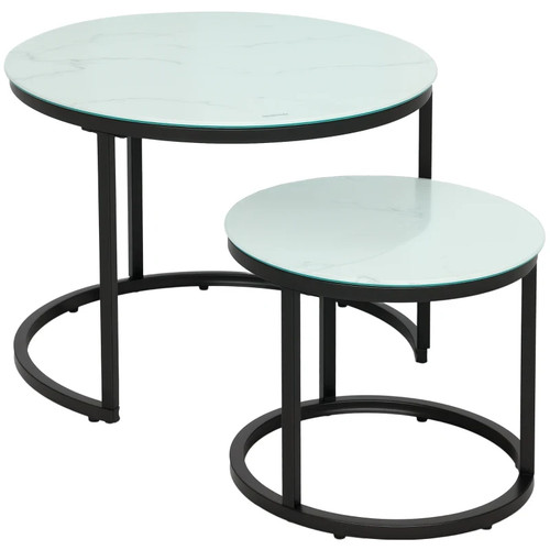 Glass coffee table set - table, 2