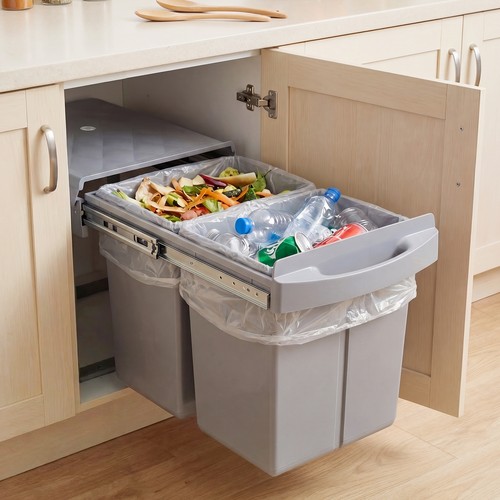 Under sink trash - trash, can