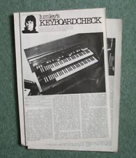 HAMMOND C3 ORGAN Synthesizer Keyboard Vintage Article Review Test  - 1978