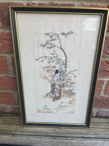 Vintage oriental geisha girl - geisha,