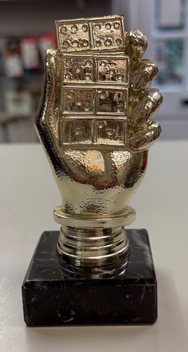 Marble based dominoes trophy - dominoes,