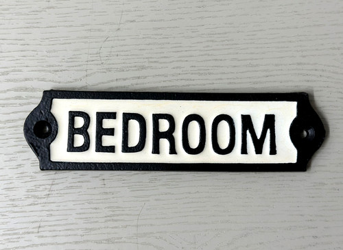 Bedroom sign cast iron - sign,