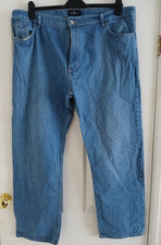 M & S Blue Harbour Regular Fit Jeans Med Blue 42W 31R VGC