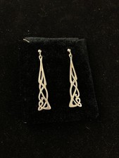 Vintage Sterling Silver 'Archibald Knox' Earrings Ortak Orkney Scottish RRP £98