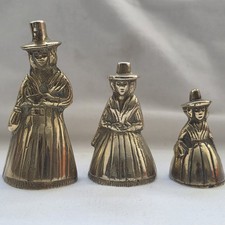 3 x Vintage Brass "WELSH LADY"