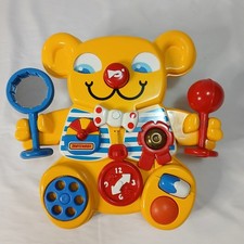 Matchbox Vintage Retro 1982 Activity Teddy Bear Cot With Both Rattles