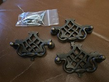 "Hafele Richmond" Antique brass style Drop Handle 31mm / 75 mm Drawer Handles