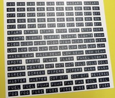 Vintage Classic Race Rally Car DASHBOARD LABEL stickers decals Mini 