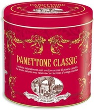 2 TINS Lazzaroni Chiostro Di Saronno Panettone Classico in Tin 1KG - DAMAGED TIN