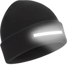 ThermaWear COB LED Beanie Hat – Super Bright Rechargeable Headlamp Hat
