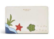 RADLEY CHALK LEATHER BIFOLD PURSE WALLET LTD NEW!!!