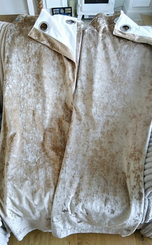 Crushed velvet gold - crushed, gold/beige