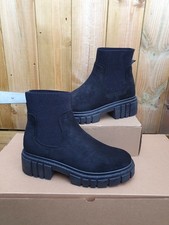 Uk 6  Black ankle Boots - Chelsea boots  Soft texture . New with box.