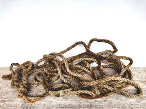 Vintage hessian jute rope - jute,