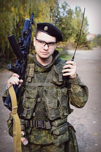Russian spetsnaz field - field, summer