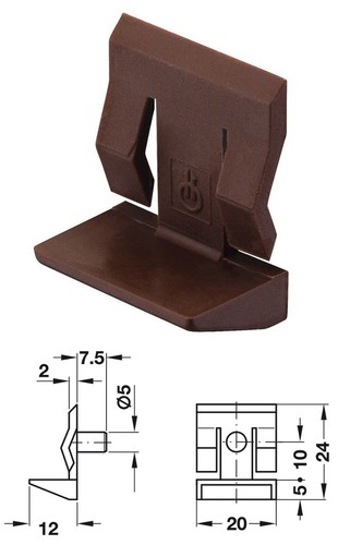 Pack brown plastic 5mm - pack, 12