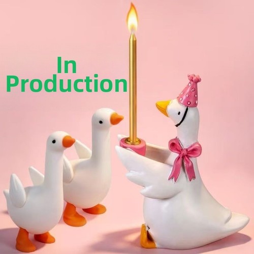 Resin duck shaped candle - duck,