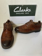 Clarks Brogue Leather Shoes Size UK 9 EU 43 ,.,