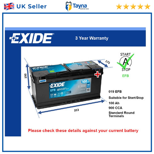 Efb battery fits - battery, middlebridge