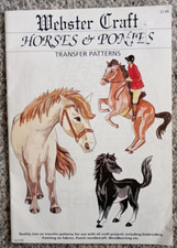 WEBSTER Craft Horses & Ponies Transfer Patterns for Pyrography. Embroidery etc