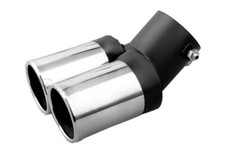 TWIN Chrome Exhaust Tail Pipe 30-59mm S/Steel fits PEUGEOT 2008 (CT1T)