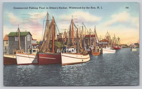 Postcard commercial fishing - postcard,