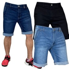 Mens Denim Chino Shorts Super