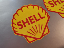 SHELL Racing Car STICKERS 6"