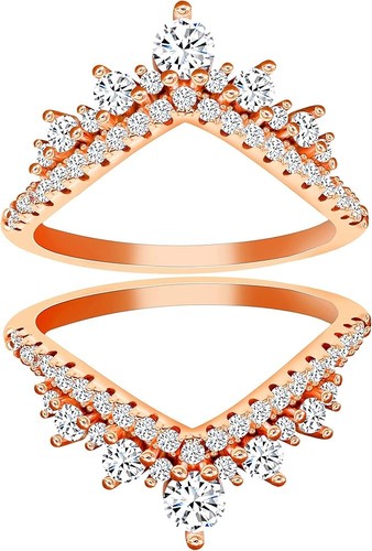 925 rose gold crown wedding - rose,